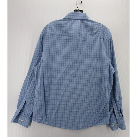 Untuckit Shirt Large White Button Up Traveler Commuter Plaid Woven - Picture 7 of 12